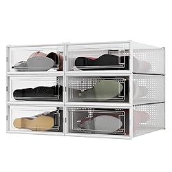 PARANTA 6-Piece Boot Shoe Storage Box, Stackable
