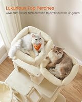 Feandrea Cat Tree 168 cm Large Tower with 13 Scratching Posts Beige PCT165M01V1 view 4