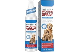 Hot Spot Treatment for Dogs & Cats, Pet Wound Care, Gentle Wound Spray for Pets - Healing Aid and Skin Repair, Clean Wounds, 