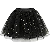 Stelle Tutu for Girls Sequin Skirt with Elastic Waist Layered Tulle Ballet Dance Princess Dress Birthday Outfit