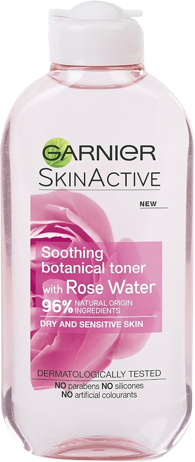 Garnier Rose Water Toner Sensitive Skin 200ml Packaging May Vary