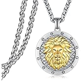 Sbzxbt Yin Yang Dragon Necklace/Lion Necklace 925 Sterling Silver Mens Necklace Birthday Jewelry Gifts for Men Women