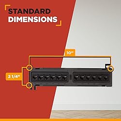 Buyer's Point 12 Port Cat6 Mini Patch Pane | Built