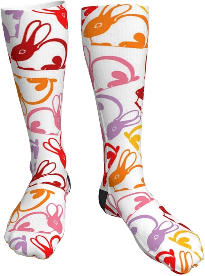 Cute Easter Rabbits Unisex Fun Novelty Casual Crew Socks