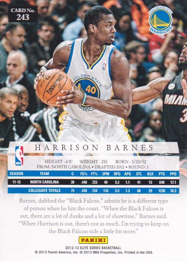 2012 13 Panini Elite Series Basketball 243 Harrison Barnes