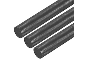 MECCANIXITY Graphite Rod, Graphite Stirring Rod Cylinder Stick Carbon Rod 250x20mm Black for Electrode, Melting Casting, Cruc