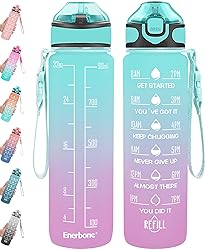 Enerbone 32 oz Drinking Water Bottle with Times to