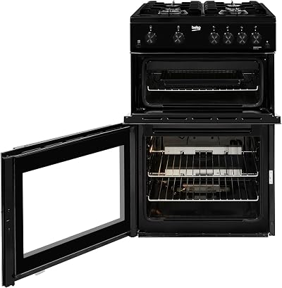 Beko KTG611K 60cm Gas Cooker with Full Width Gas Grill Black