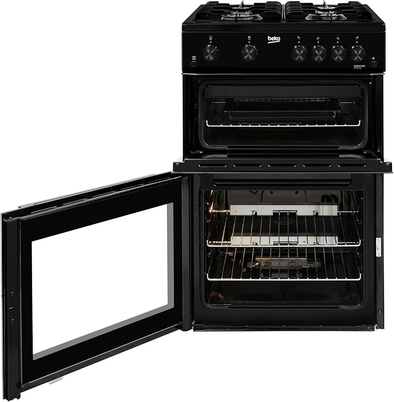 Beko KTG611K 60cm Gas Cooker with Full Width Gas Grill Black