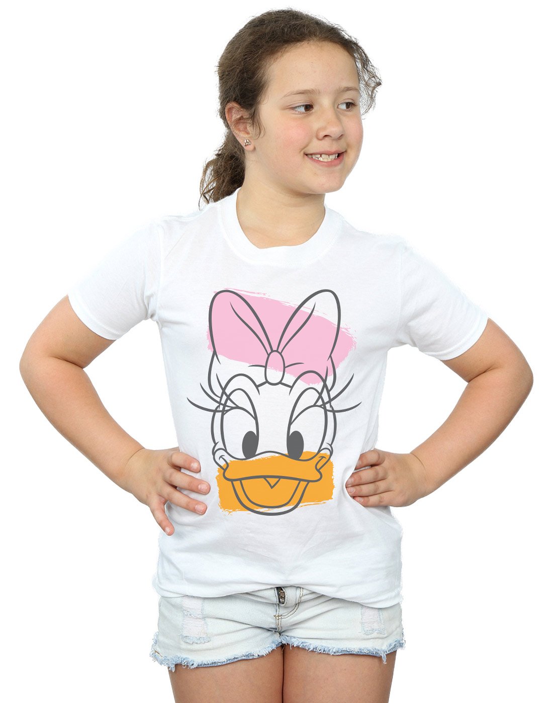 Girls Daisy Duck Head T Shirt 5815 Kitilan