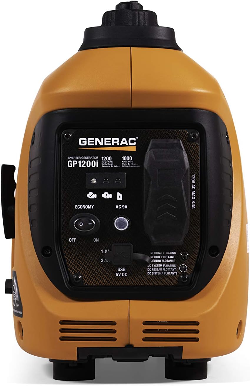 Generac 76711 GP1200i 1200 Watt Portable Inverter Generator, Orange and Black : Garden & Outdoor
