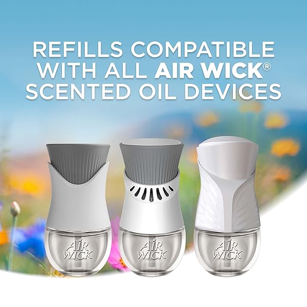 AIR WICK PLUG IN SCENTED OIL REFILL, 5 CT, HIBISCUS AND BLOOMING ORCHIDS, AIR FRESHENER, ESSENTIAL OILS, SPRING COLLECTION