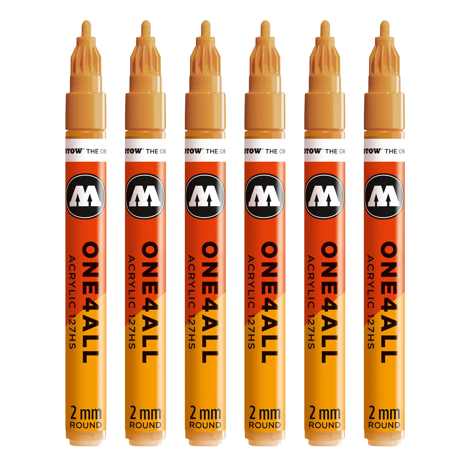 Molotow MO127225 One4All 127HS # 208 Marker Pen – Ochre Brown Light – Pack of 6