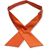 Concitor Women's or Men's Crossover Neck Tie Solid Color Continental Tie