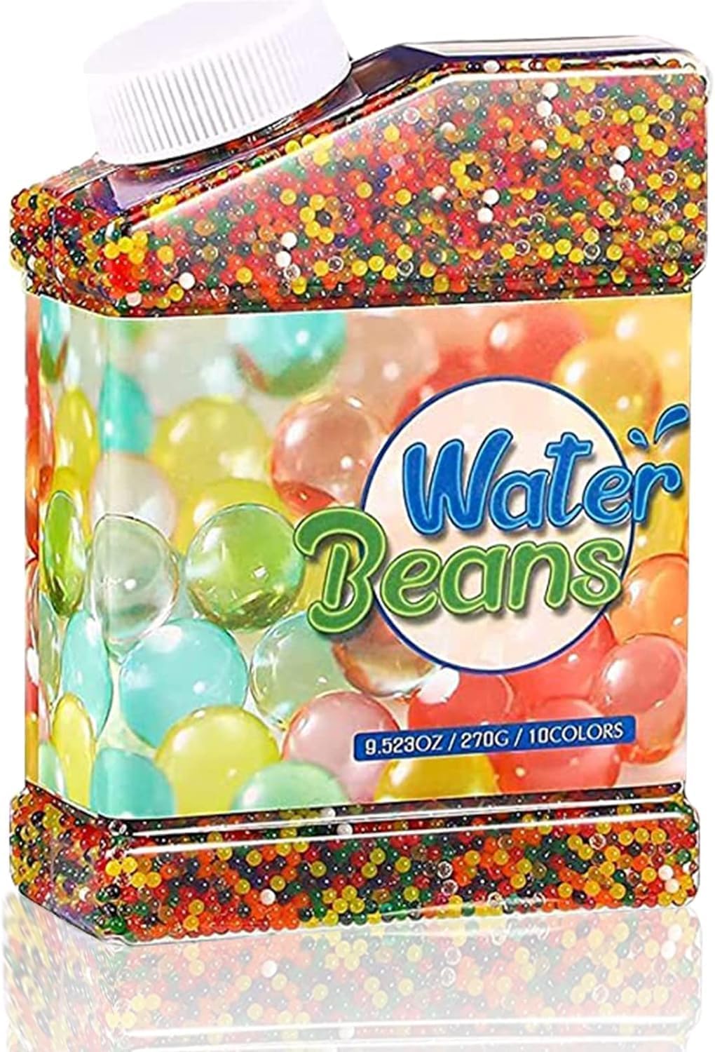 chimoo Water Beads, 50000 Multicolor Round Polymer Gel Craft Beads, 270g, Home Decoration, Craft Projects (14+)