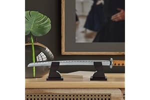 BYTOTU Katana Holder-Katana Sword Mount display-Wood 1 set -Sword display mount- (Swords Not Included) Katana holder mount-Sword display case