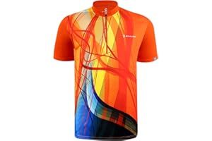 SAVALINO Bowling Jersey - Sublimation Shirts for Men, Quick Dry, S-6XL, Blue