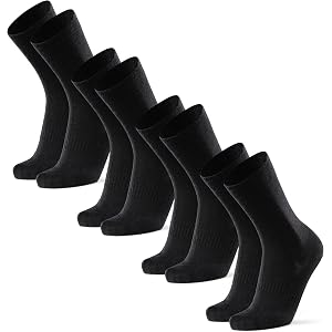 DANISH ENDURANCE Hiking Liner Socks, 2 & 4-Pack | Merino Wool Liner Socks, Moisture Wicking & Odour Reducing, Flat Seam Fit f