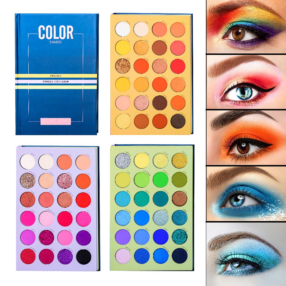 Beauty Glazed 72 Colors Eyeshadow Palette High Pigmented Waterproof Easy to Blend Eyeshadow Shimmer Glitter Matte Eye Shadow Pearlescent Nude All-In-One Makeup Palette