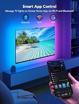 Govee TV LED Backlight 3.8M RGBIC for 55-65 inch TV Bluetooth Wi-Fi Alexa Google view 3
