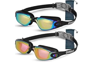 Careula 2 Pack Kids Swim Goggles, Swimming Goggles for Kids Toddler Youth 3-8/6-14, Anti-Fog Pool Goggles Child Boys Girls