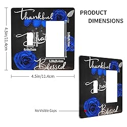 Spshian Light Switch Cover Blue Rose Thankful