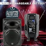 QTX QR12PA Powerful Portable PA with 2 Wireless Mics, Battery 8h view 5