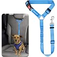 Adjustable Dog Seatbelt Leash – Car Safety Harness Restraint For Small Pets – Attaches To Vehicle Seat Belt