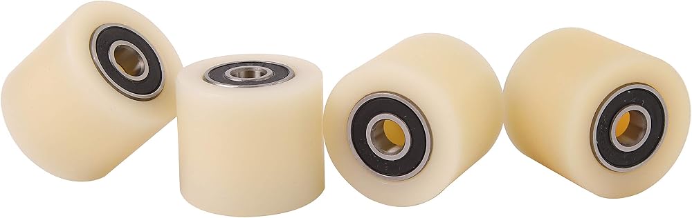 Shunwige 4 x 35mm Nylon Machine Castor Wheels 30mm Wide Polyamide PA6G Made in