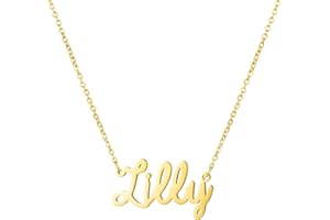 Yiyang Personalized Name Necklace 18K Gold Plated Stainless Steel Pendant Jewelry Birthday Gift for Girls