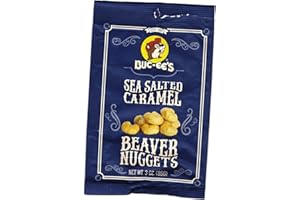 BUC-EE'S Buc-ees Beaver Nuggets Sea Salted Caramel Sweet Corn Puff Snacks Texas Bucees (Pack of 8 Bags)