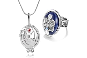 HJYZY 12 pcs The Vampire Jewelry Elena Gilbert Opening Vervain Locket Pendant Necklace Vintage Damon Stefan Salvatore Sun Family Rings with stickers
