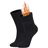 LMHCISO Men's Thermal Winter Socks Heavy Thick Warm Socks for Cold Weather,Insulated Crew Work Hiking Boot Socks Size 8-13