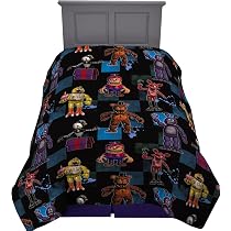Five Nights At Freddy's Super Soft 7-Piece Full Bedding Set – Reversible Comforter, Sheets & Shams