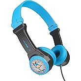 JLab JBuddies Folding Kids Wired Headphones, Toddler Headphones, Noise Isolation, Kids Safe, Volume Limiting Headphones, Headphones for Children, Gray/Blue