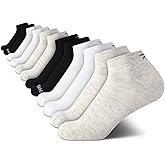 Reebok Women's Quarter Crew Socks - 12 Pack Performance Cushion Comfort Crew Socks - Athletic Socks for Women (4-10)