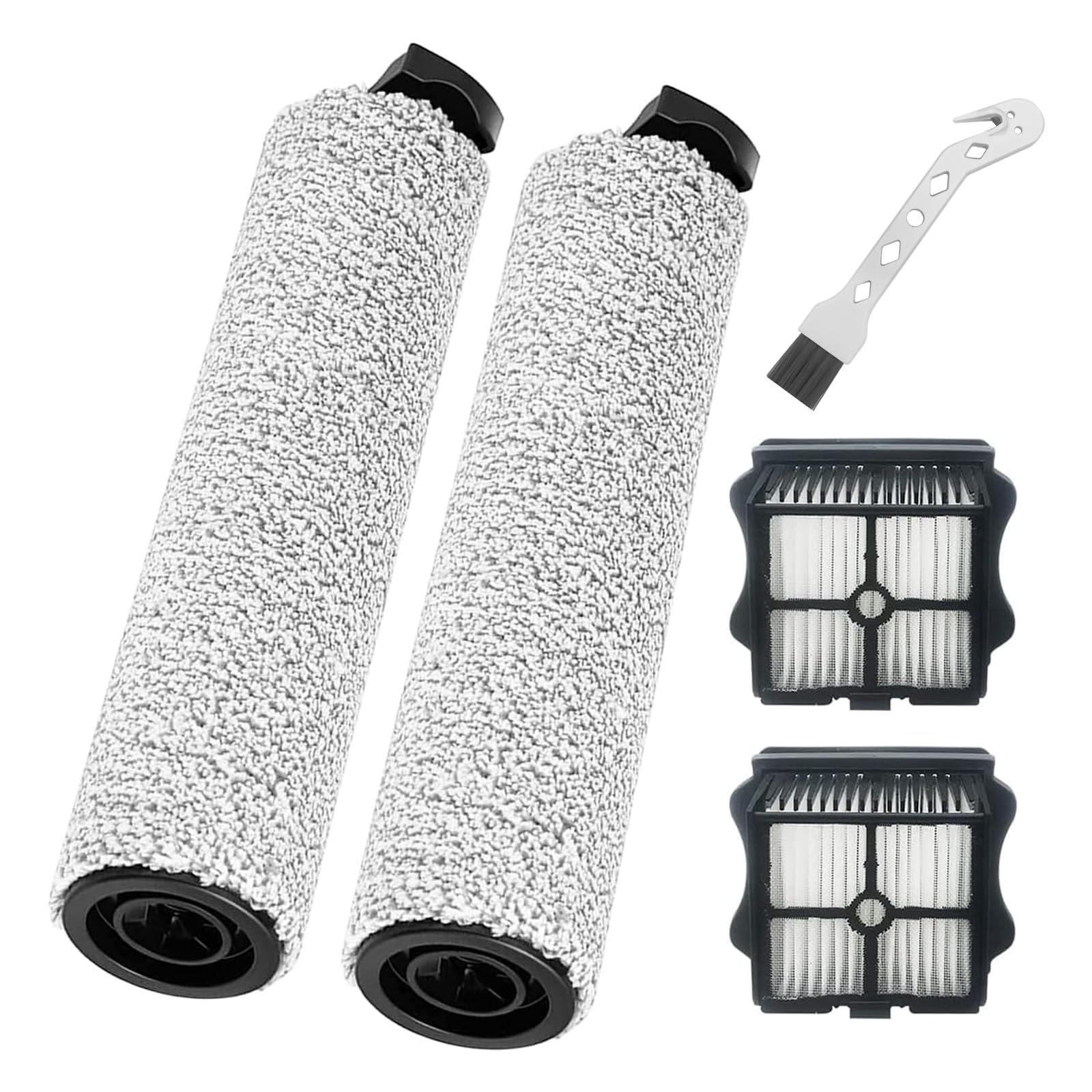 Photo 1 of Fixbetter Brush Roller and Filter for Tineco Floor One S5 STEAM Steam Cleaner Replacement Parts, 2 Brush Roller + 2 Filters + 1 Cleaning Brush