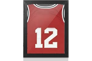 TOYANDONA Jersey Frame Display Case - Wooden Sport Jersey Shadow Box DIY Football for Football Hockey Baseball Basketball Soc