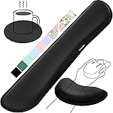 Gimars Upgrade Enlarge Silky Gel Memory Foam Keyboard Wrist Rest, Wrist Rest for Computer Keyboard, Ergonomic Design for Typi