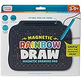 Chuckle & Roar Magnetic Rainbow Drawing Pad & Stencil Edition – Mess-Free Reusable Drawing Board for Kids | Screen-Free Travel Toy for Creative Play