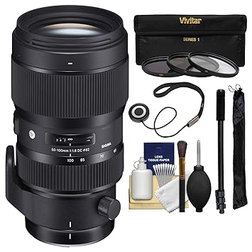 Sigma 50 - 100 mm f/1,8 Arte DC HSM Objetivo Zoom con 3 filtros + ...