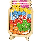 Musemory Magnetic Reward Jar, Personalized Smiley Tokens Reward Jar for Kids, DIY, Reward Jar, Classroom Management Tool, Reward Jars for Kids Magnetic, Back to School Gift for Kids