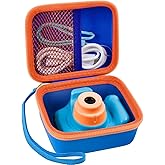 ANKHOH Kids Camera Case for Seckton for Desuccus for PROGRACE for GKTZ for Dylanto for Rindol for One'sMore for HANGRUI Digital Camera Storage Box Holder for Cable Accessory-Bag Only(Deep Blue)