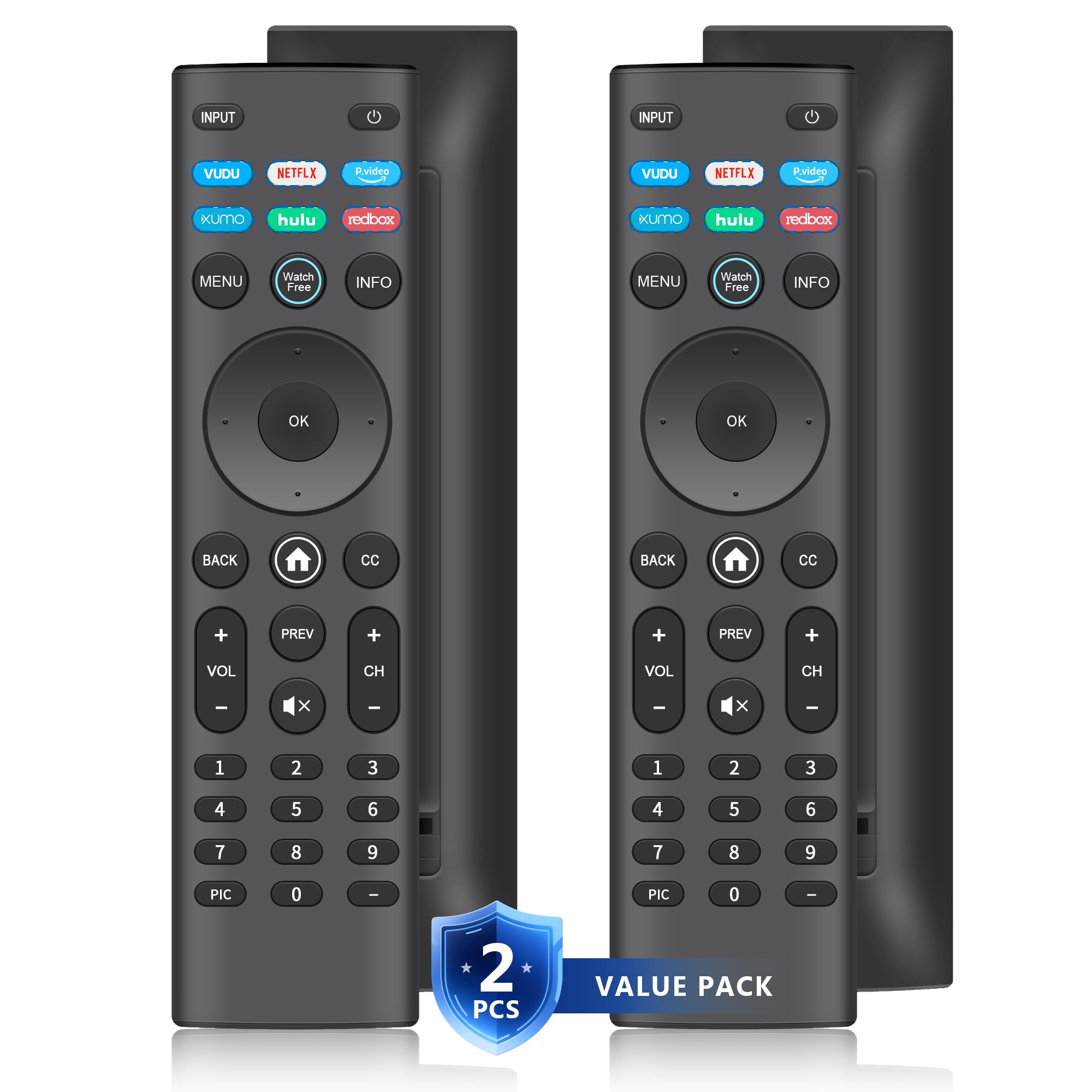 Photo 1 of ?Pack of 2? Universal Remote Control XRT140 for VIZIO Smart TV Remote Replacement XRT136 XRT260 XRT270 Smartcast D, E, M, P, V, PX Series Smart TVs