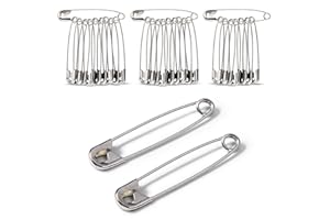 Reluen 30 Pack Extra Large 3" Safety Pins
