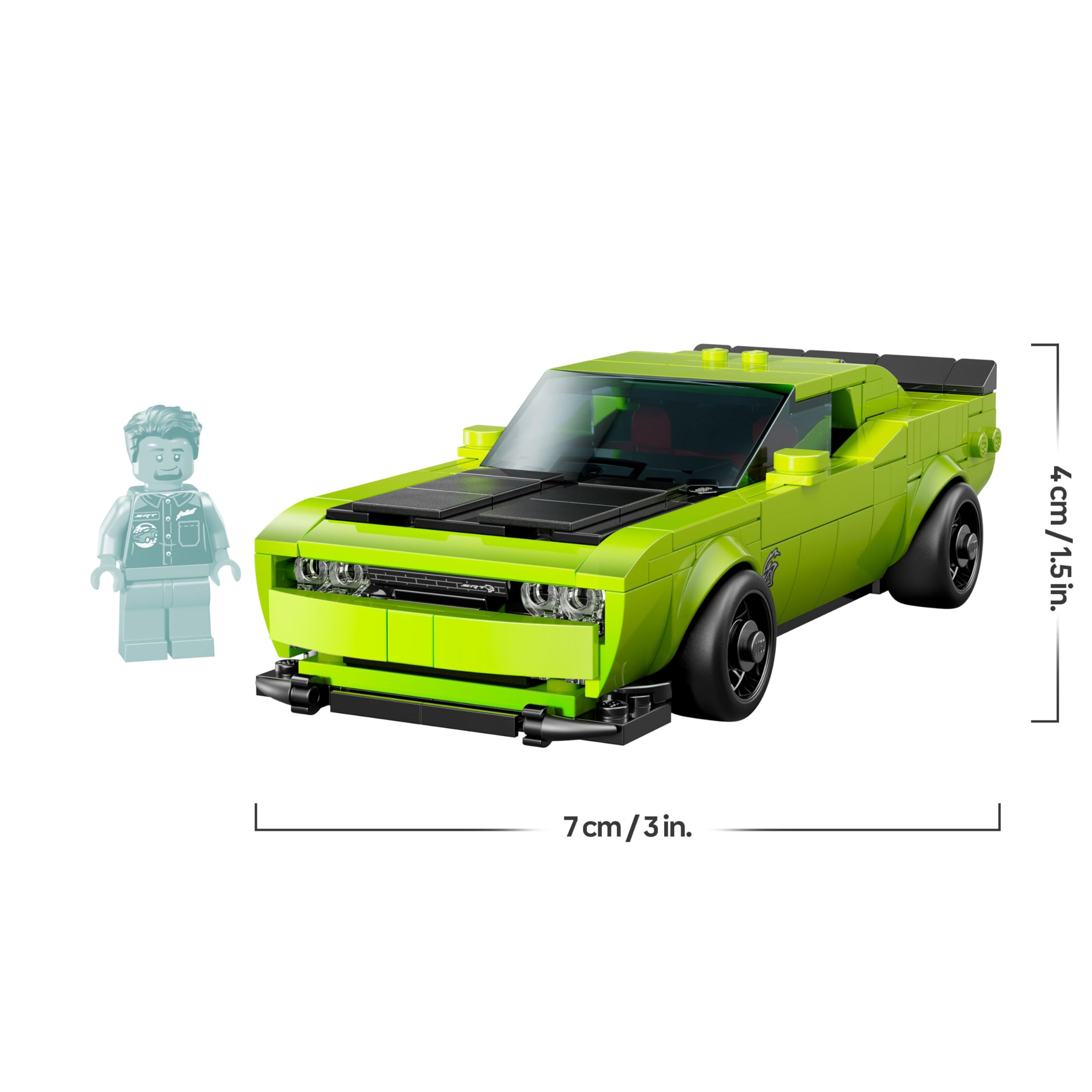 LEGO Speed Champions Dodge Challenger SRT Hellcat Sportwagen - Spielzeugauto mit 1 Minifigur zum Sammeln - Kreatives Rennauto - Rennauto zum Bauen - Geschenk für Jungen, Mädchen ab 9 Jahren 77237 9
