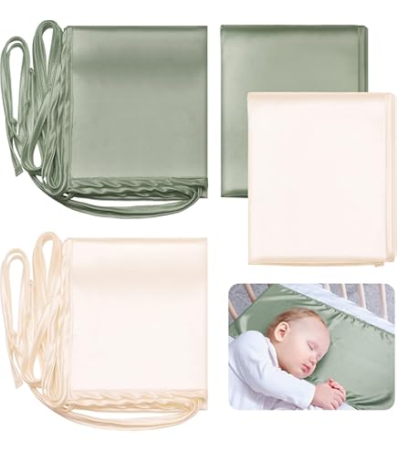 Coldwind Satin Pack And Play / Mini Crib Sheet – Silky Soft Fitted Sheet For Graco Playard, Portable Crib, Boys & Girls, White