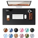 YSAGi Leather Desk Pad Protector, Office Desk Mat, Large Mouse Pad, Non-Slip PU Leather Desk Blotter, Laptop Desk Pad, Waterp