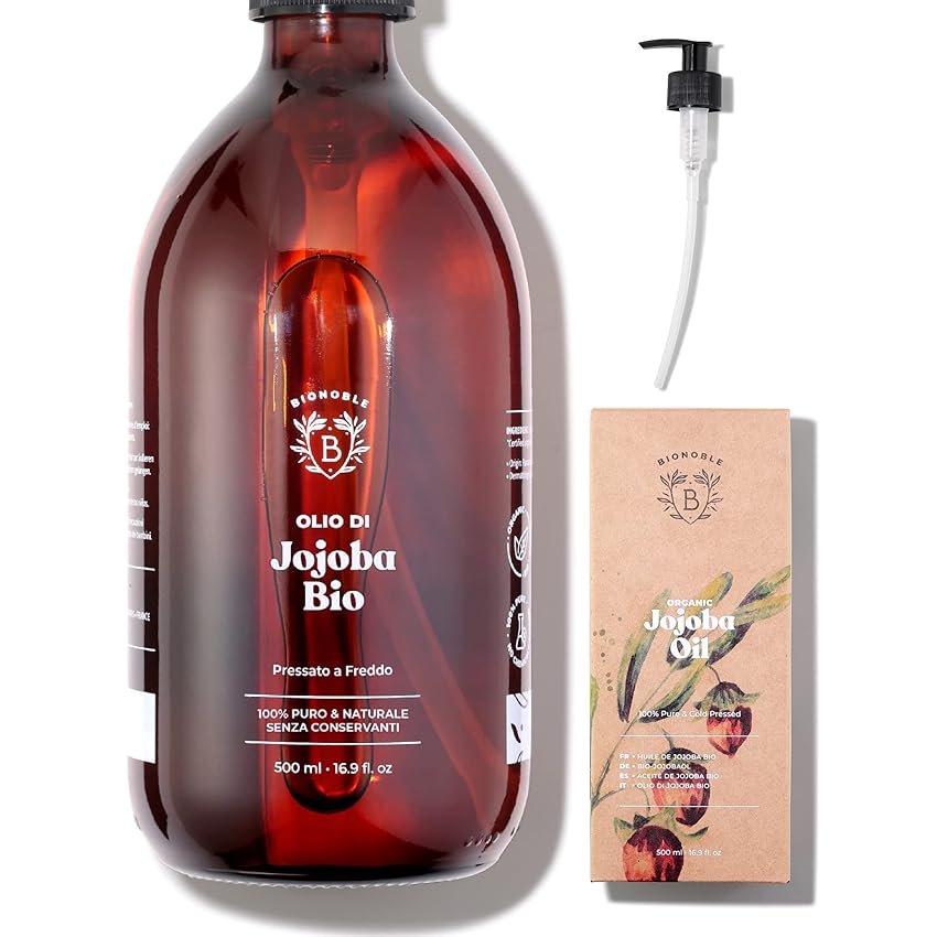 BIONOBLE Olio di Ricino Puro e Biologico - Pressato a Freddo, Senza Esano