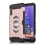 Galaxy A7 Case,DAMONDY Card Slot Dual Layer Shock
